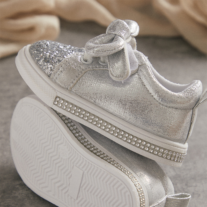 Slatke djevojčice Ležerne cipele Tenisice Mala djevojčica Mašna Šljokice Trend ležerne cipele Dječje Dječje Neklizajuće ružičaste cipele