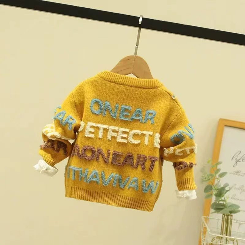 Dječji džemperi za dječake Proljetna i jesenska moda Dječji kardigan Topli pleteni kaput Dječji strani stil Top korejska verzija