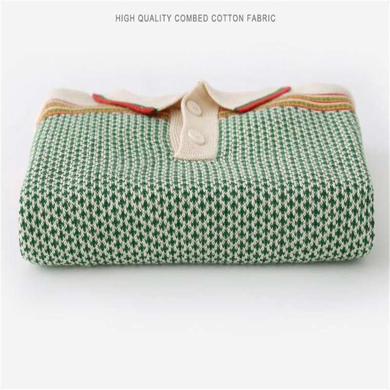 Dječja odjeća Džemperi za dječake Dječje dječje bluze dugih rukava na pruge za djevojčice Pleteni pulover s otvorenim ovratnikom