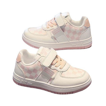 Παιδικά παπούτσια με ανοιξιάτικο καρό μοτίβο για νήπια Casual παπούτσια για αγόρια για κορίτσια PU Δερμάτινα παπούτσια με χαμηλή αναπνοή Παιδικά αθλητικά παπούτσια