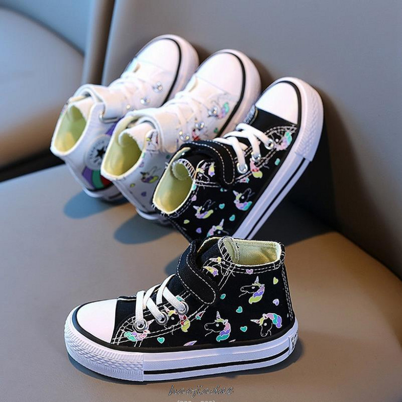 Crtani, dječje visoke platnene cipele za djevojčice, kvalitetna tkanina, školske cipele za dječake, modne tenisice, proljeće, jesen, vanjske platnene cipele za putovanje