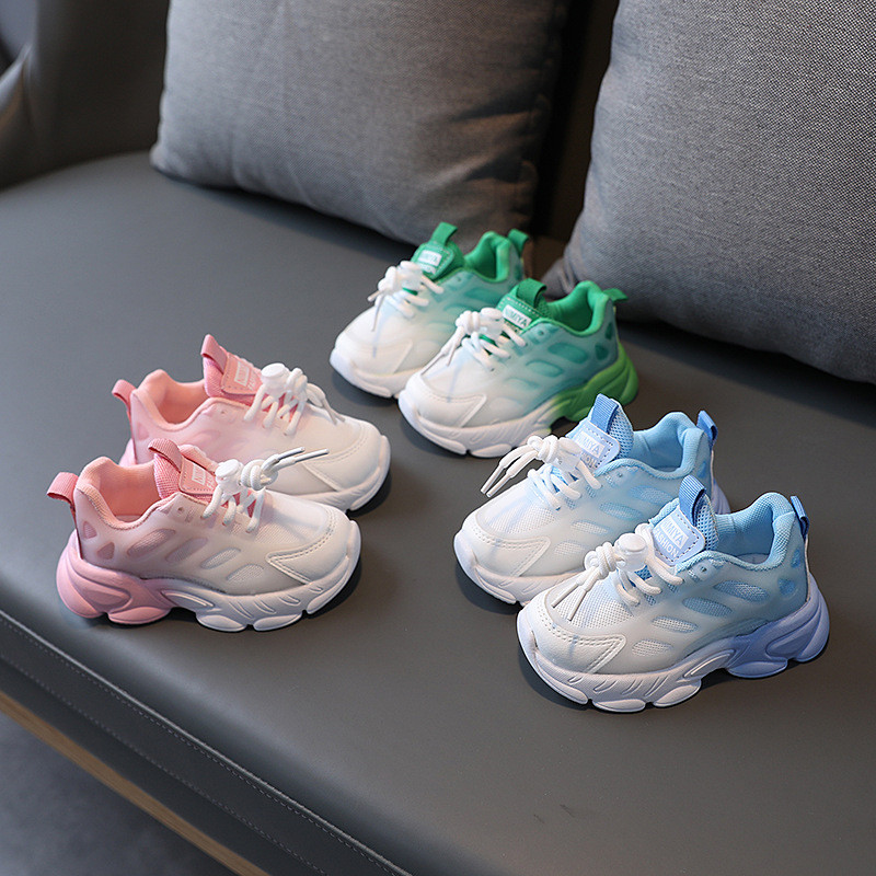 Veličina 21-30 Dječja sportska obuća za dječake Djevojčice Baby Gradient Color Prozračne tenisice za trčanje Dječja obuća od 1 - 6 godina