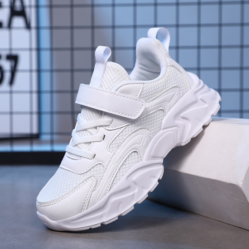 Dječja obuća Tenisice za dječake Platforma Crno-bijele Udobne dječje ležerne tenisice od 6 do 12 godina Školske sportske tenisice za dječake