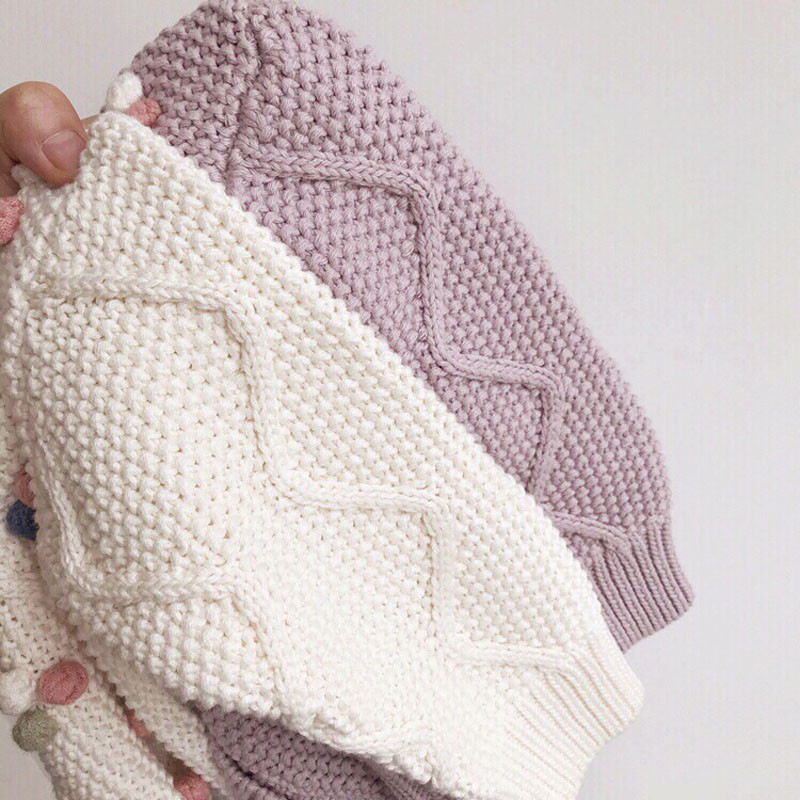 Jesenski i zimski džemper s jednim kopčanjem, jednobojni džemper za djevojčice, korejska verzija, ljubičasti džemper s okruglim izrezom, novo 2022.