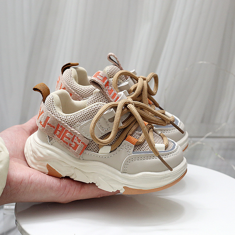 Proljeće 2023. Dječje cipele s povećanom platformom za dječake Ležerna sportska obuća Dječje djevojčice Mrežaste prozračne tenisice s tiskanim slovima