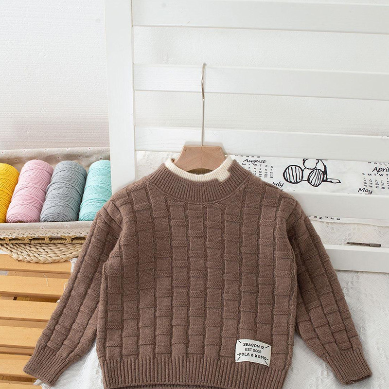2023. Jesen Zima Nova dječja odjeća Pleteni dječji prugasti pulover u korejskom stilu Dječački pulover s donjicom 2-6 godina