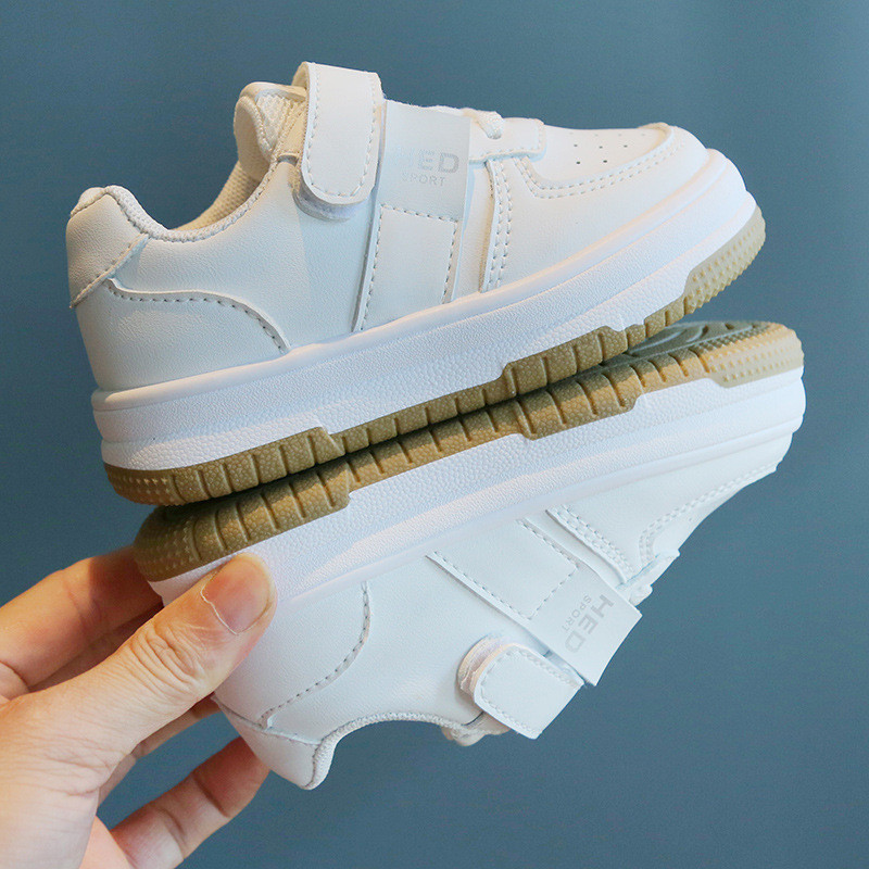 Dječje bijele cipele Proljeće i jesen 2023. Sportske cipele za djevojčice Neklizajuće, lagane cipele za daske za dječake, Bebe, ležerne cipele s mekim potplatom