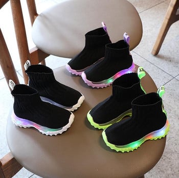 Детски обувки за малки деца Led светещи маратонки със светли детски маратонки Неплъзгащи се модни светещи спортни обувки за момичета и момчета