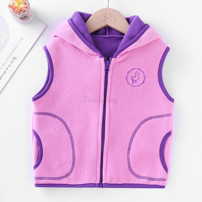 Îmbrăcăminte exterioară pentru adolescenți Veste Jachete fără mâneci Vestă pentru copii pentru băiat fată Polar fleece Bebeluși Copii Vestă Iarnă caldă 100-160 cm