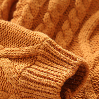 Бебешки пуловери за момчета и момичета Детски удебелен поларен пуловер за есен и зима Вълнено облекло с кръгло деколте и дълги ръкави Скъсан пуловер за момичета