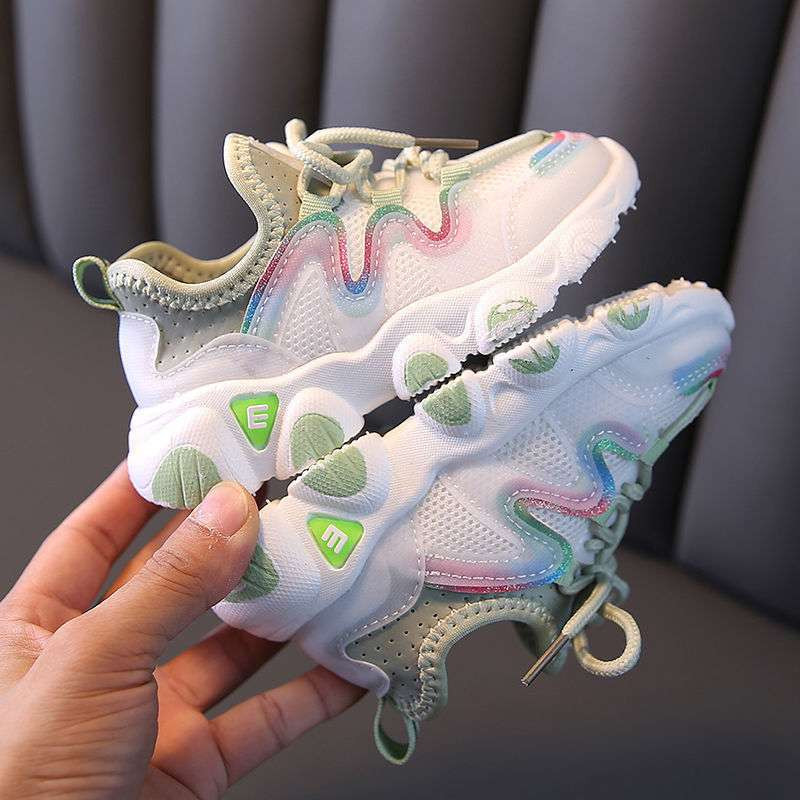 Nova jesenska dječja obuća za djevojčice, sportska obuća, modna prozračna dječja obuća, mekano dno, neklizajuće, ležerne dječje tenisice za djevojčice