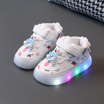 ZapatillasChildren Led Shoe for Girl Luminous Lighted Kid Shoe Fashion дишаща Baby Girl Sport Running Soft Sole Kids Sneaker