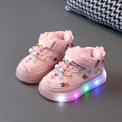 Pantofi pentru copii Pantofi cu LED pentru fată Pantofi luminos pentru copii, cu lumină, modă, respirabil, pentru fetiță, sport, alergare, cu talpă moale, pantofi pentru copii