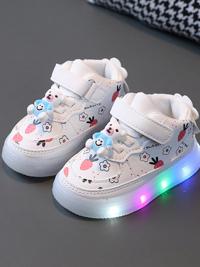Pantofi pentru copii Pantofi cu LED pentru fată Pantofi luminos pentru copii, cu lumină, modă, respirabil, pentru fetiță, sport, alergare, cu talpă moale, pantofi pentru copii
