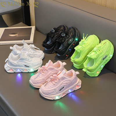 Tavasz, nyár gyermek világító cipők fiúknak világító cipők baba lányok ragyogó futócipők gyerek led cipők 21-30