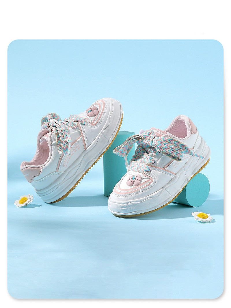 Huili Ležerne tenisice Proljeće 2023. Nova moda za djevojčice Cipele za princeze Dječje prozračne male bijele sportske cipele