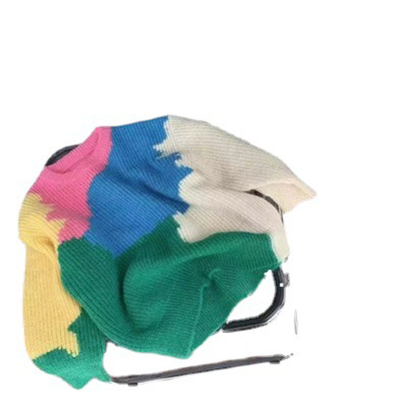 Jesenski dječji pleteni džemper u boji 2022. korejska verzija ženske odjeće za djevojčice, modne donje majice za bebe