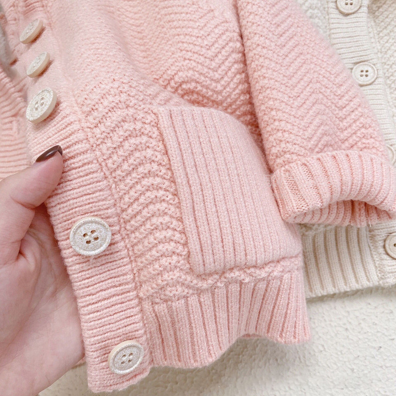 Jesenski i zimski pulover za djevojčice, plišani pulover od janjećeg flisa s kapuljačom, kaput, modna dječja odjeća, dječji kardigan za djevojčice