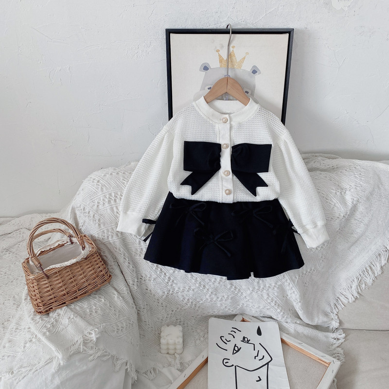 Proljeće jesen Djevojke u korejskom stilu Kardigan s mašnom i čvorom Gornja odjeća Jednoredno kopčanje s velikom crnom mašnom Dekoracija Ležerna jakna s kratkim rukavima