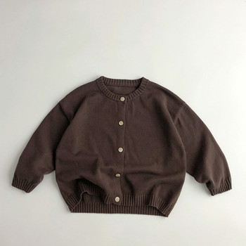 Есенни пуловери за бебета, момчета, момичета, едноцветни плетени жилетки, плетива, пролетни детски дрехи, детски ръчно изработени жилетки, горнища