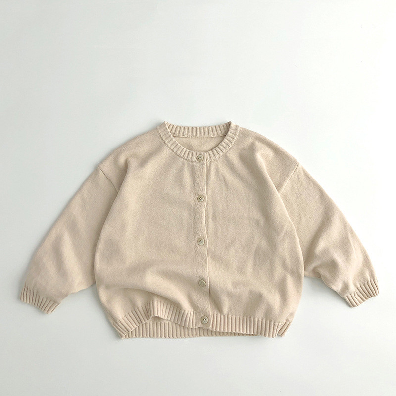 Jesenski džemperi za dječake i djevojčice Jednobojni pleteni kardigan Pletiva Proljetna dječja odjeća Dječji ručno rađeni kardigan gornji dijelovi kaputa