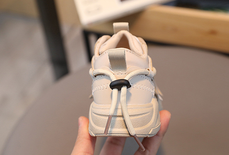 Dječje modne jednobojne crne jesenske i zimske tenisice za dječake Vodootporne PU pamučne školske sportske cipele za djevojčice na vezanje