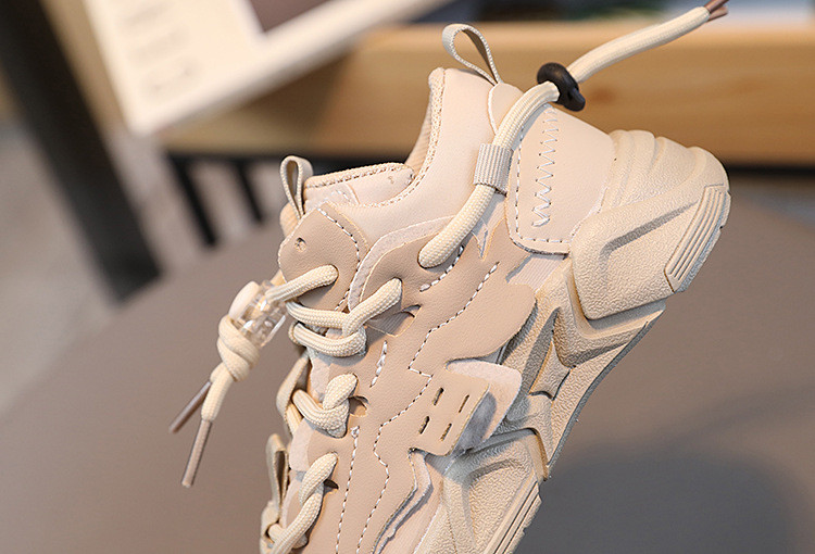 Dječje modne jednobojne crne jesenske i zimske tenisice za dječake Vodootporne PU pamučne školske sportske cipele za djevojčice na vezanje