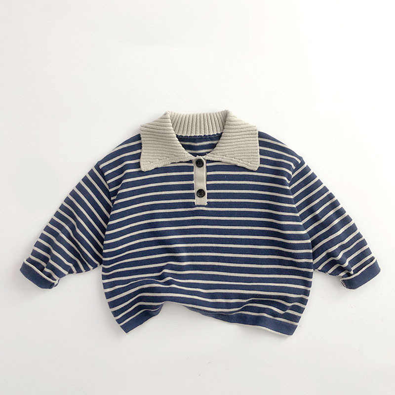 Jesenski dječji džemperi Modni pulover s dugim rukavima na pruge Dječja odjeća za dječake i djevojčice Pletene majice Pletena odjeća za djecu