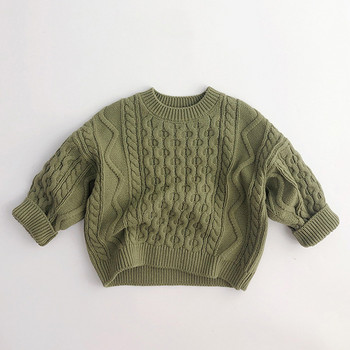 Детски бебешки пуловер, плетен есен, зима, дрехи за момче, момиче, свободни дрехи с дълъг ръкав за малко дете, момиче, момче, пуловер, горнища, връхни дрехи