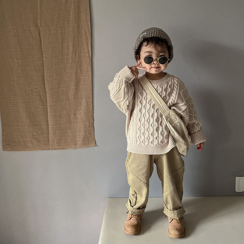 Dječji pulover za bebe Pleteni jesen-zima Odjeća za dječake i djevojčice Dugih rukava Široka dječja dječja dječja majica za djevojčice i dječake Gornja odjeća