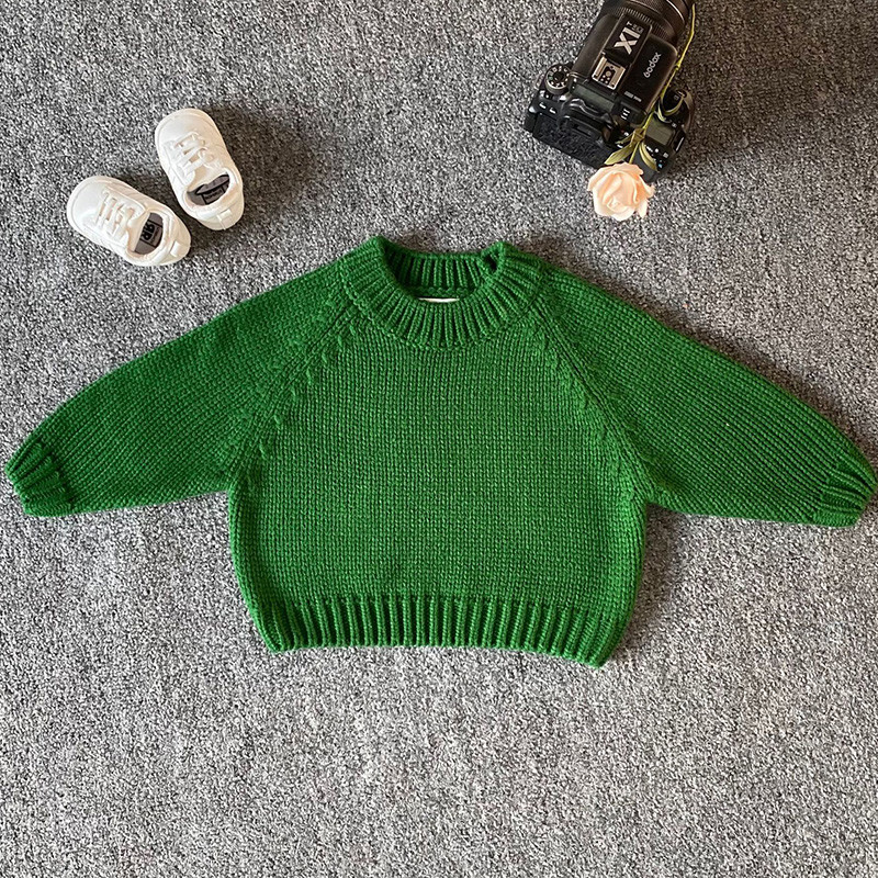 Odjeća za dječake i djevojčice Jesenski novi dječji pulover Pleteni pulover za malu djecu Pletena odjeća za novorođenče Dugi rukavi Pamučni dječji pulover