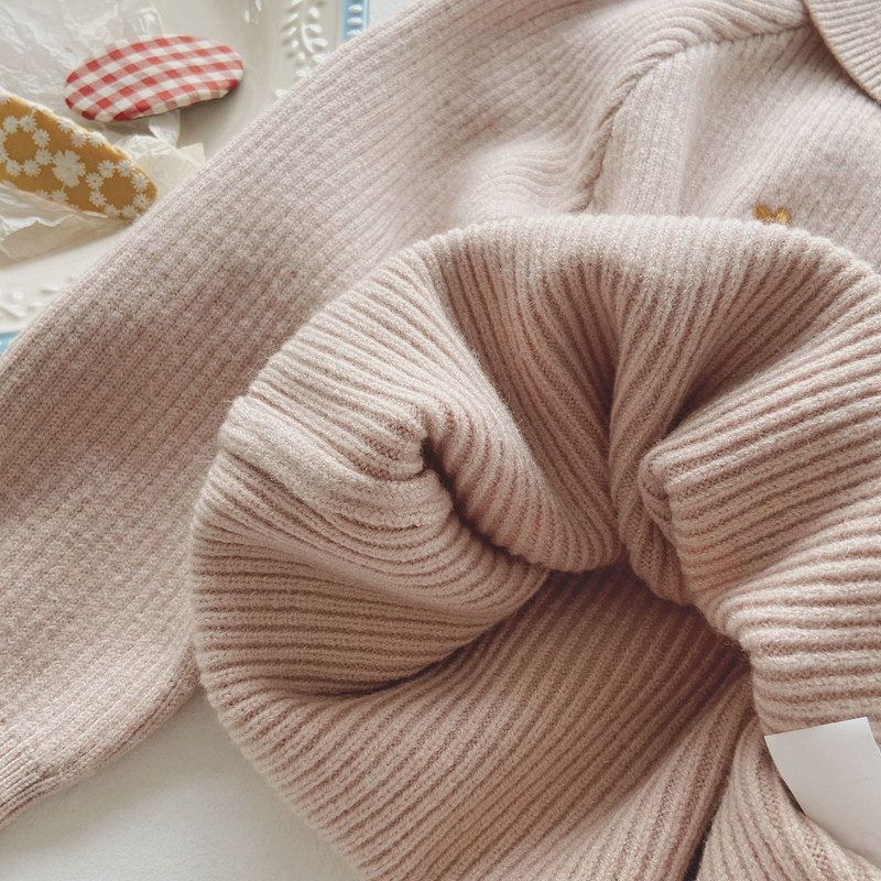 2-8T Dječji džemper za djevojčice Elegantna zimska odjeća Pletena dolčevita majica s dugim rukavima Rastezljivo dječje pletivo