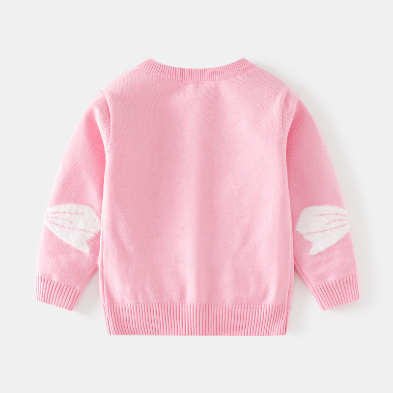 2-8T Pulover s mašnom i printom Djevojčica Kardigan za malu djecu Odjeća za bebe Zimski pleteni pulover Pletena odjeća dugih rukava Dječja odjeća