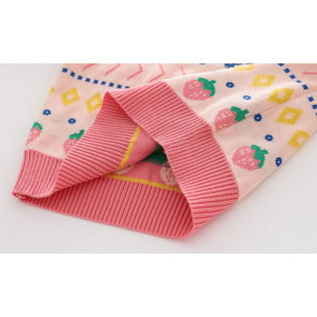 2-8T Flower Print Πουλόβερ για παιδικό κορίτσι για παιδιά Ζεστά χειμωνιάτικα ρούχα Πλεκτό πουλόβερ επάνω μακρυμάνικο βρεφικό πλεκτό γλυκό στολή
