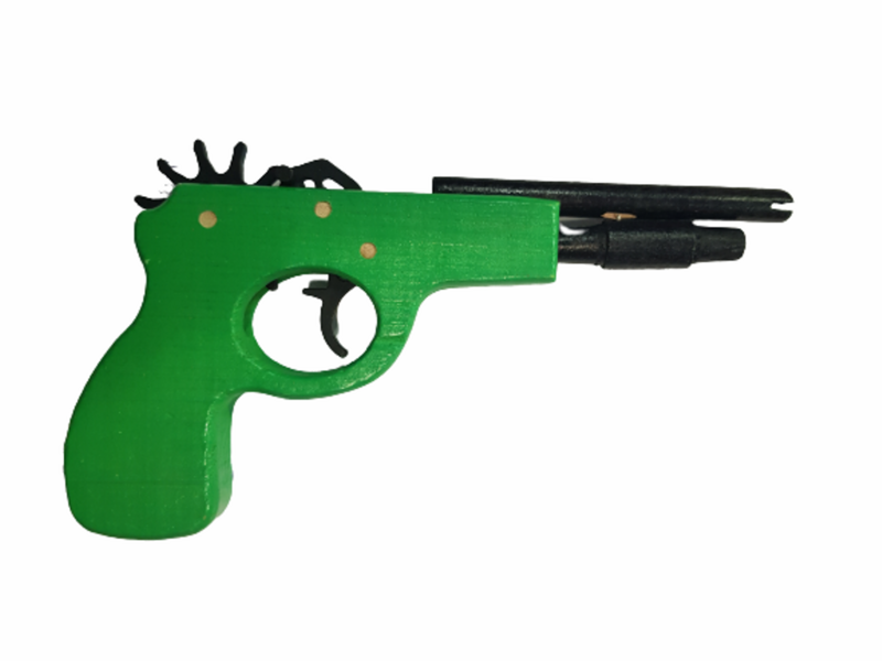 Пистолет Ahelos, Дървен, Изстрелва ластици