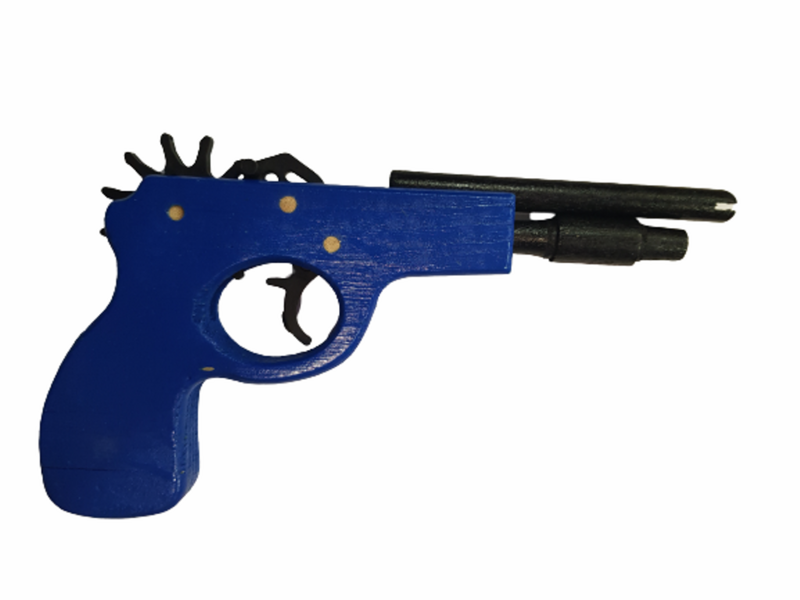 Пистолет Ahelos, Дървен, Изстрелва ластици