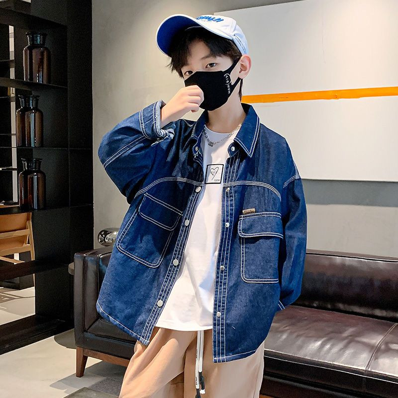 Traper jakna za dječake 5 4 6 8 10 12 14 godina Proljetna nova moda Ležerni kaubojski kaputi za dječake Dječja gornja odjeća Majice za rođendanski poklon