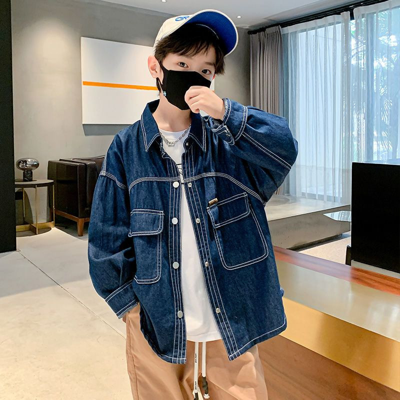 Traper jakna za dječake 5 4 6 8 10 12 14 godina Proljetna nova moda Ležerni kaubojski kaputi za dječake Dječja gornja odjeća Majice za rođendanski poklon