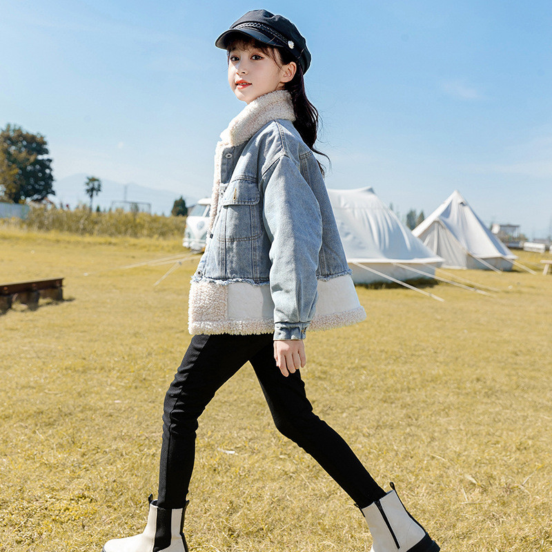 Nova dječja jakna za jesen i zimu 2023. Zimska jakna za dječake Kaput za djevojčice Zadebljana traper jakna s kopčom za djevojčice.