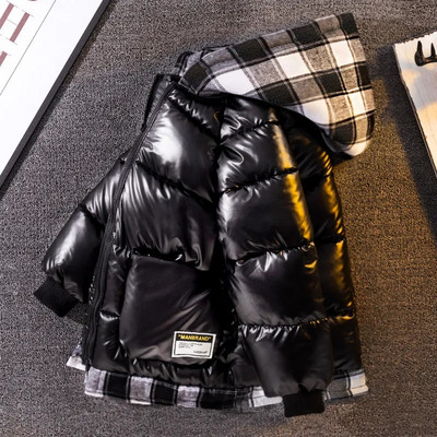 Παιδικό μπουφάν με επένδυση New Boys Down padded Jacket Παιδικό χειμωνιάτικο μπουφάν με κουκούλα Teenage Boys Χοντρό παλτό
