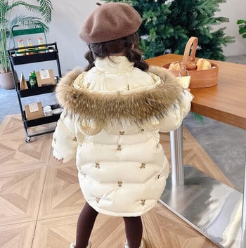 Girls Down Coat Jacket Cotton Windbreak Outwear 2023 βελούδινα ζεστά χοντρά βελούδινα χειμωνιάτικα σκι Παιδικά ρούχα