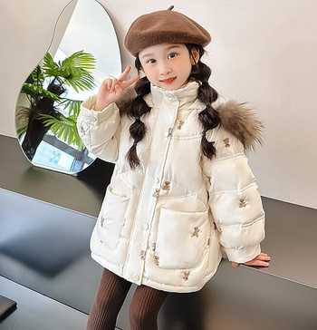 Girls Down Coat Jacket Cotton Windbreak Outwear 2023 βελούδινα ζεστά χοντρά βελούδινα χειμωνιάτικα σκι Παιδικά ρούχα