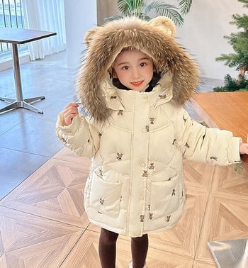 Girls Down Coat Jacket Cotton Windbreak Outwear 2023 βελούδινα ζεστά χοντρά βελούδινα χειμωνιάτικα σκι Παιδικά ρούχα