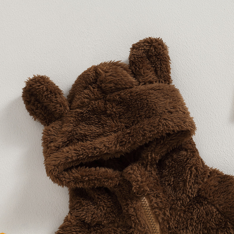 Citgeett Zimske plišane jakne s kapuljačom za malu djecu i dječake, dugih rukava, jesenska odjeća