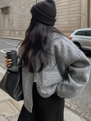 Fashion Bomber Jackets Γυναικεία Άνοιξη 2023 Μασίφ μακρυμάνικα μπουφάν Stand γιακά Γυναικεία παλτό με τσέπες Γυναικεία Cool Streetwear