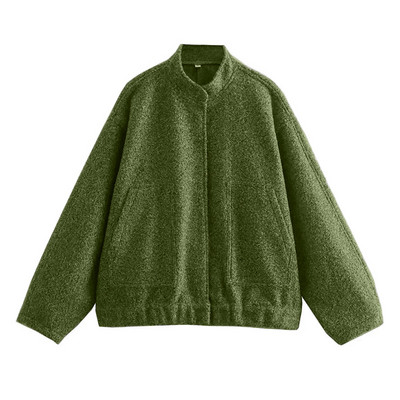 Fashion Bomber Jackets Γυναικεία Άνοιξη 2023 Μασίφ μακρυμάνικα μπουφάν Stand γιακά Γυναικεία παλτό με τσέπες Γυναικεία Cool Streetwear