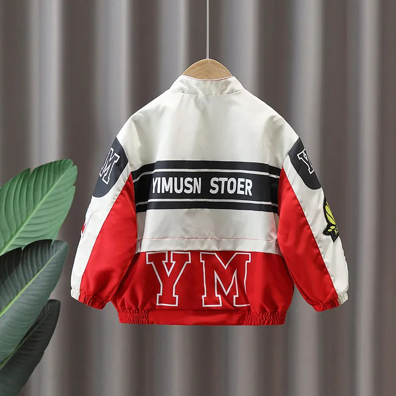 Motociklistička jakna za dječake 2023. Dječja odjeća Proljetno-jesenski kaput Modni ulični stojeći ovratnik Top s jednim kopčanjem Visoka kvaliteta