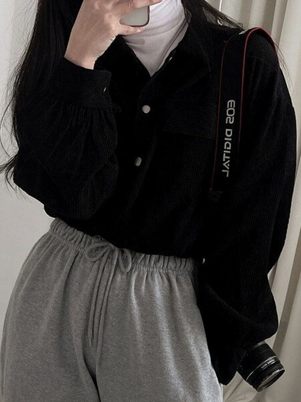 Vintage skraćeni sako od samta Ženske korejske modne bluze s uzicom dugih rukava Ženski ležerni široki kaputi s jednim kopčanjem