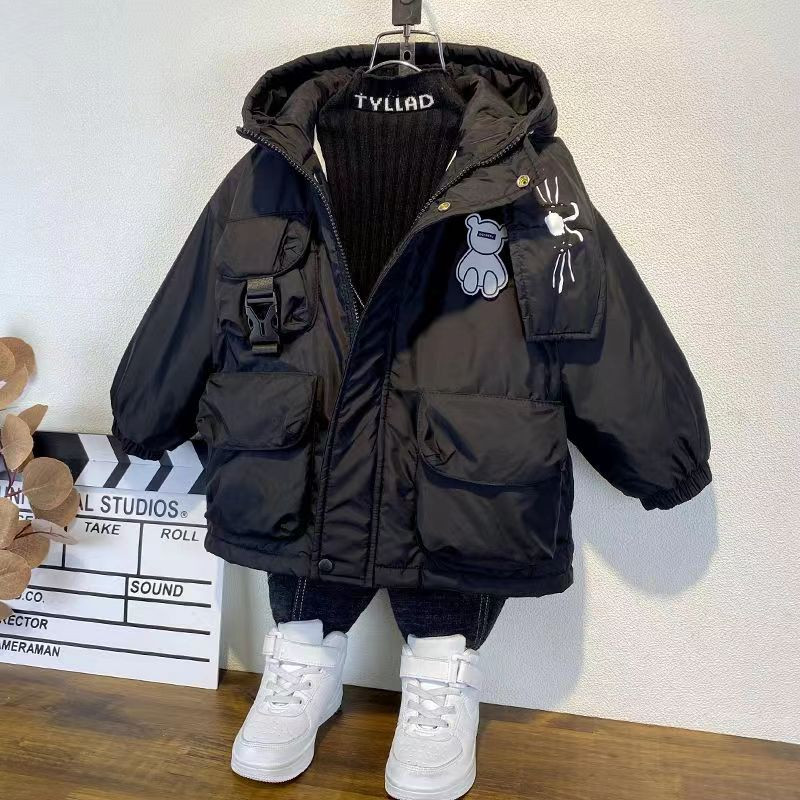 2023. Nove zimske dječje dečke s kapuljačom, otporne na vjetar, tople jakne s patentnim zatvaračem, dječje termo parke, dječja odjeća, gornji kaputi od 2 do 10 godina