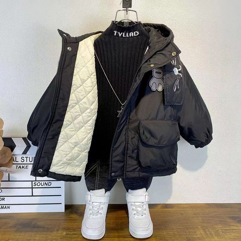 2023. Nove zimske dječje dečke s kapuljačom, otporne na vjetar, tople jakne s patentnim zatvaračem, dječje termo parke, dječja odjeća, gornji kaputi od 2 do 10 godina